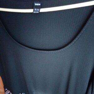 SHEIN Black Midi Dress